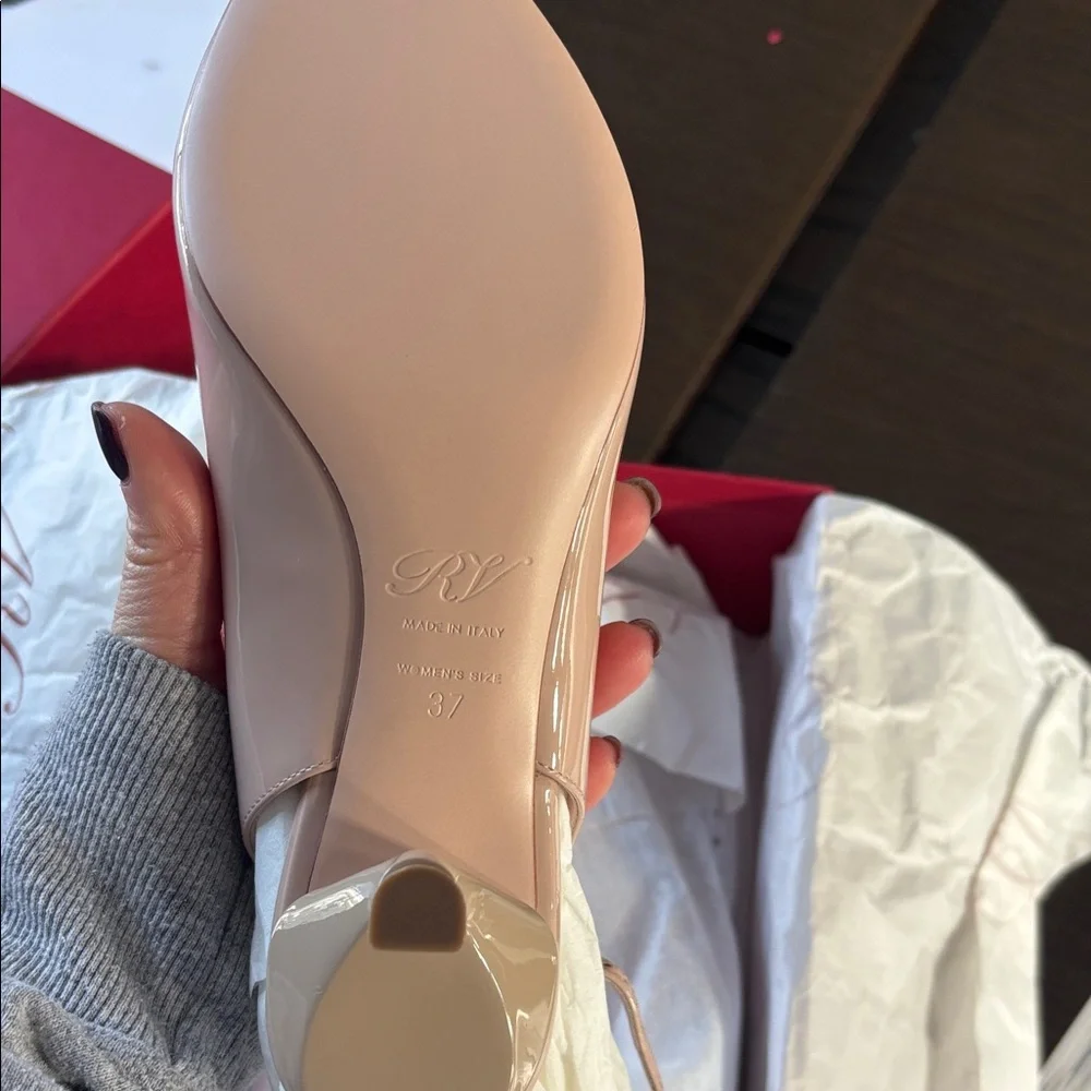 NWT Roger Vivier VIRGULE SLING BAK DEC 55 Shoes in Red Box sz37 - Picture 10 of 16